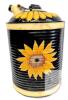 Large 17.75" Tall Handpainted Sunflower Oil Can Signed" Dawn", Cozy Farmhouse Decor