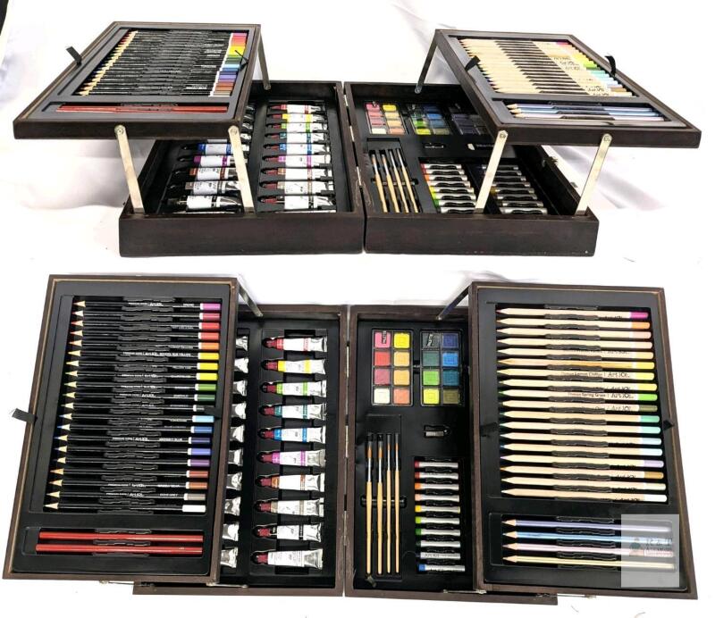 Art101 Drawing & Painting Kit, Oil, Acrylic & Watercolor Paints, Paintbrushes, Oil Pastels, Pencil Crayons ++ Barely Used