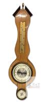 Vintage German Weather Station w/ Mercury Thermometer, Barometer & Hygrometer, 19.5" Tall
