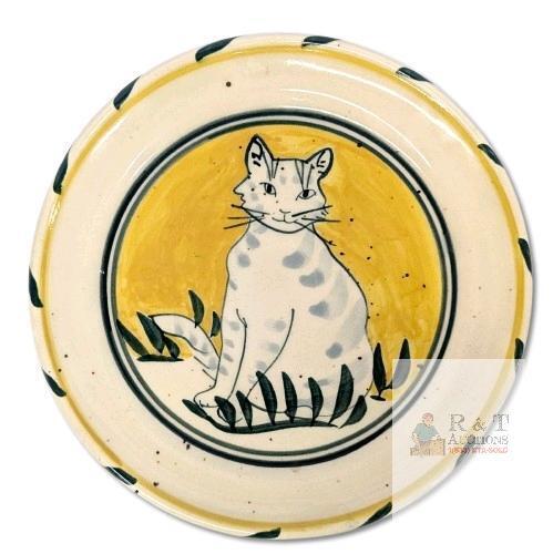 Vintage 1996 Signed Lorraine Eidlitz Muskoka Artist Collectable Cat Plate, 8" Diameter, No Chips or Cracks, With Holes In Back To Hang