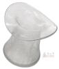 Possible Antique Threaded Blown Glass Top Hat, 5.25" &times; 5.25" &times; 5.25" Tall, No Chips or Cracks, Production Flaw: Burst Bubble Inclusion Can Be Felt Inside Hat (Pictured)