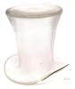 Possible Antique Threaded Blown Glass Top Hat, 5.25" &times; 5.25" &times; 5.25" Tall, No Chips or Cracks, Production Flaw: Burst Bubble Inclusion Can Be Felt Inside Hat (Pictured) - 3