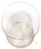 Possible Antique Threaded Blown Glass Top Hat, 5.25" &times; 5.25" &times; 5.25" Tall, No Chips or Cracks, Production Flaw: Burst Bubble Inclusion Can Be Felt Inside Hat (Pictured) - 4
