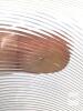 Possible Antique Threaded Blown Glass Top Hat, 5.25" &times; 5.25" &times; 5.25" Tall, No Chips or Cracks, Production Flaw: Burst Bubble Inclusion Can Be Felt Inside Hat (Pictured) - 5