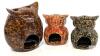 3pc Ceramic Owl Tea Light Holders, 4" - 5.75" Tall, No Chips or Cracks - 2