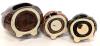 3pc Ceramic Owl Tea Light Holders, 4" - 5.75" Tall, No Chips or Cracks - 3
