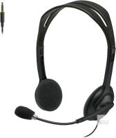 New Logitech H111 Wired Headset, Stereo Headphones with Noise-Cancelling Microphone, 3.5 mm Audio Jack, PC/Mac/Laptop/Smartphone/Tablet - Black