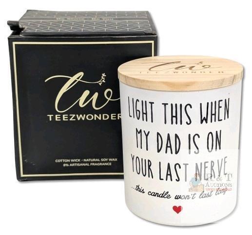 New TeezWonder Gifts for Mom from Child - Long Lasting Vanilla Lavender Candle 10 Oz - Birthday Gifts for Mom Stepmom Mother-in-Law Aunts Grandmas, Anyone Dad Might Annoy