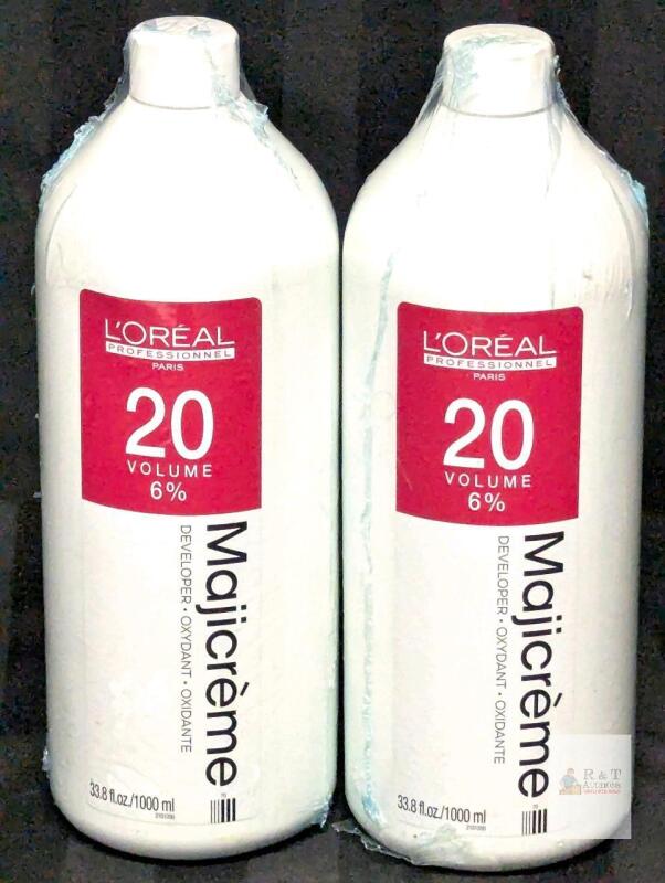 2 New L'OREAL Maji-Creme Developer Lotion - 20 Volume 6% 33.8 oz