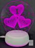 3D Night Light "I Love You" RGB Lights & 11.8" &times; 14.75" Double Giraffe Wall Mirror - 2