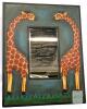 3D Night Light "I Love You" RGB Lights & 11.8" &times; 14.75" Double Giraffe Wall Mirror - 3