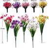 New 20 Bundles Artificial Flowers Bulk Outdoors UV Resistant Fake Silk Flowers Plastic Plants for Garden Window Box Porch Hanging Basket Backyard Patio Farmhouse Decor (Colored) - 2