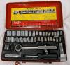 Powermaster 4860 40pc 3/8" & 1/4" Drive Metric/SAE Socket Set, Chrome, Japan, w/Case