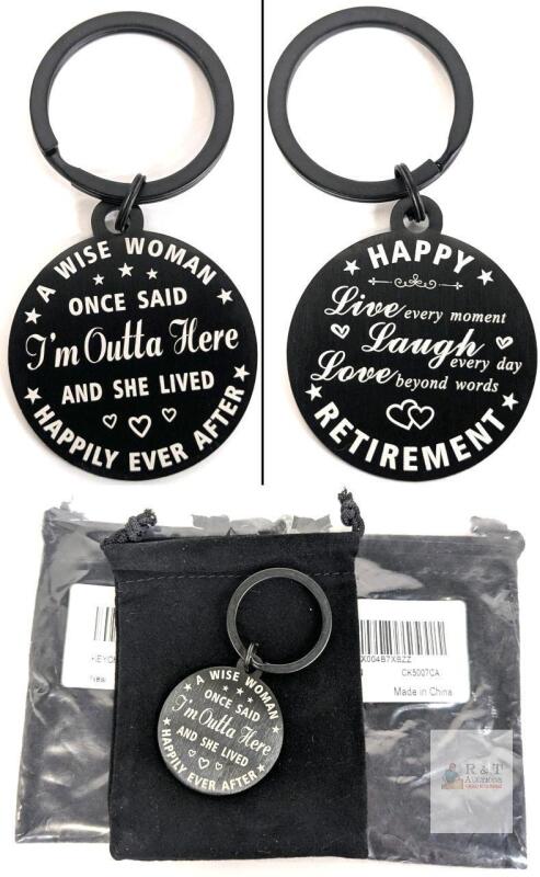 3 New Retirement Gifts for Women Keychain, Happy Retirement for Her Grandma, Retired Gifts for Females