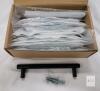 New - 10-Pack Knoklock Matte Black Cabinet Pulls 5" (128mm) Hole Centers, Knurled Cabinet Handles .