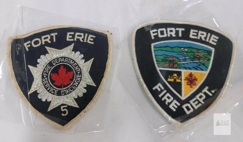 2 Vintage Fort Erie Fire Department Patches
