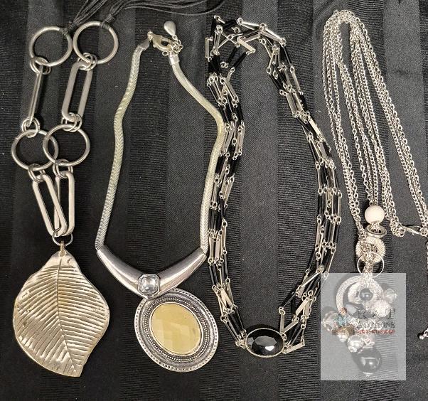4 Statement/Chunky Necklaces Range in Length From 14 to 28"