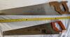 Sandvik 277 Tradition 25" 7 TPI Swedish Hand Saw w/ Hardwood Handle & 20" Plastic Handle Saw - 2