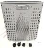 Gray Rolling Laundry Hamper, Plastic, 22"x13"x18", 1.5 Bushel Capacity, 4 Removable Wheels