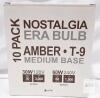 *Lumin L4082 Nostalgia Era T-9 Amber Light Bulbs, 30W/60W, Medium Base, 5 in box**