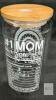 16 oz Glass Tumbler with Bamboo Lid and Straw, "#1 Mom" and "Best Mom Ever" Design - 2