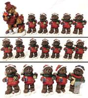 18 Resin Winter Holiday Bear Figures, 4.75" - 7.5"