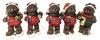 18 Resin Winter Holiday Bear Figures, 4.75" - 7.5" - 2