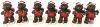 18 Resin Winter Holiday Bear Figures, 4.75" - 7.5" - 4