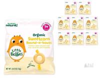 Little Bellies Organic Sweetcorn Round-a-bouts, 7+ Months, 9-Pack, 0.42 oz Each