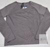 NEW Mondetta Women's Gray Long Sleeve Performance Pullover Shirt, Size Large, Item 1908626