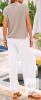 New sz Large Womens Two Piece Outfits Sweatsuits Sets Knit Pullover Tops High Waisted Pants LoungeWear Tracksuit Matching Setss( Khaki White,L) - 2
