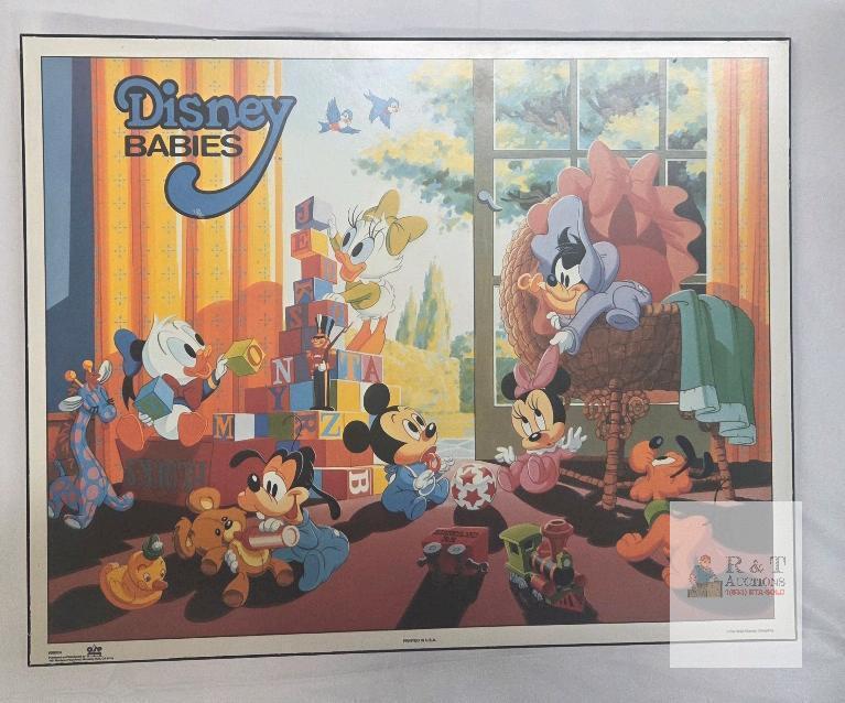 Disney Babies Framed Nursery Print #88024, OSAP, 20"x16", Walt Disney, Classic Characters