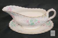 Vintage Royal Doulton " Pastoral " Gravey Boat w/Underplate . No chips or cracks on Underplate - small chip on bottom edge of boat