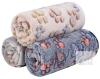 3 New Dono Blankets Soft Fluffy Cute Bone Pattern Fleece Pet Blanket Warm Sleep Mat Cute Print Design Puppy Kitten Blanket Doggy Mat Paw Print for Animals (Nude/Gray/Blue, M(30 * 20")) - 3