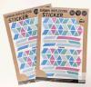2 New Packs of 2 Borgen Reflector Sticker Sets - Weatherproof - For Bikes, Rims, Helmets, Hockey Sticks, Rollerblades ++ Stickers Up To 2.5" Long - 2