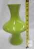 Bright Lime Green Mid-Century Modern Ceramic Vase, Bulbous 11.75" Retro Style - 4