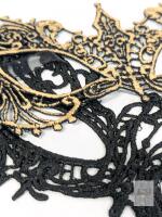 New 3-Pack O/S Adult Masquerade Masks, Gold Black