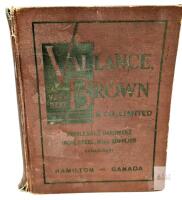 Vintage 1944 Vallance, Brown & Co. Limited Catalogue No. 41, Hardcover, Historic Hamilton Wholesaler, With Bonus Paper Advertising Flyer For Super'Bestos Asbestos! Some Bookworm Damage To Final Pages
