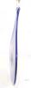 Handblown Art Glass Flat Iridescent Tear Drop Ornament Dark Blue, 7.5" Long No Chips or Cracks - 3