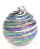 Handblown Art Glass Gazing Ball / Witch Ball / Friendship Ball Ornament, 4.5" No Chips or Cracks