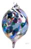 Handblown Art Glass Reverse Teardrop Gazing Ball / Witch Ball / Friendship Ball Ornament, 5.75" No Chips or Cracks - 2