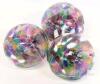 3 Handblown Art Glass Gazing Ball / Witch Ball / Friendship Ball Ornament, 2.75" No Chips or Cracks - 3