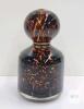 Murano Hand-Blown Art Glass Paperweight with Flame Pattern, 4.25 in Tall, Possibly Arte Veneziana - Unsigned