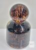 Murano Hand-Blown Art Glass Paperweight with Flame Pattern, 4.25 in Tall, Possibly Arte Veneziana - Unsigned - 2