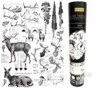 New Prima Re-Design DEER Decor Transfers 23.1" &times; 33.3", Works On Various Surfaces: Wall, Furniture, Wood, Mirror, Glass