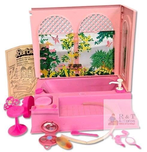 Vintage 1981 BARBIE Bubble Bath Play Set With Instructions & Some Accessories 5280-8920