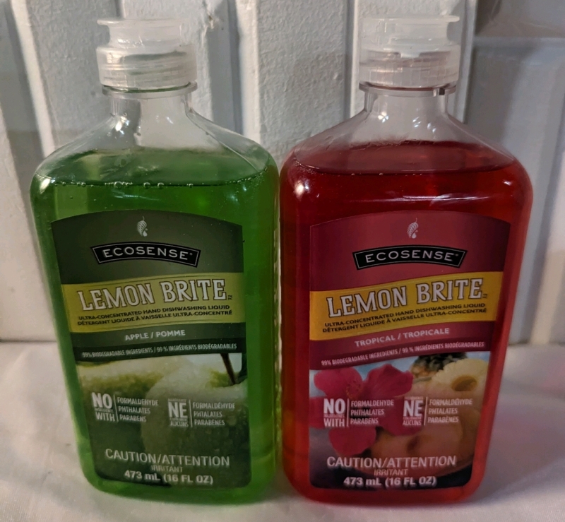 2 New Ecosense Lemon Brite Hand Dishwashing Liquid. 473 ml each.
