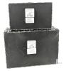 Pair of Matching Faux Wicker Trinket Boxes - 3