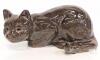 Samaco Ceramic Cat Figure 12" Long, Speckled Glaze, AG0842, No Chips or Cracks - 2