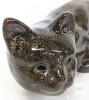 Samaco Ceramic Cat Figure 12" Long, Speckled Glaze, AG0842, No Chips or Cracks - 3